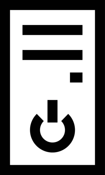 Computer Hardware Pictogram Contouren Stijl — Stockvector