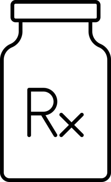 Flasche Medizinische Medizin Ikone Umriss Stil — Stockvektor