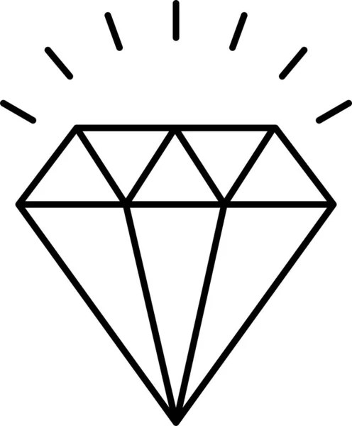 Diamond Finance Gem Icon Outline Style — Stock Vector