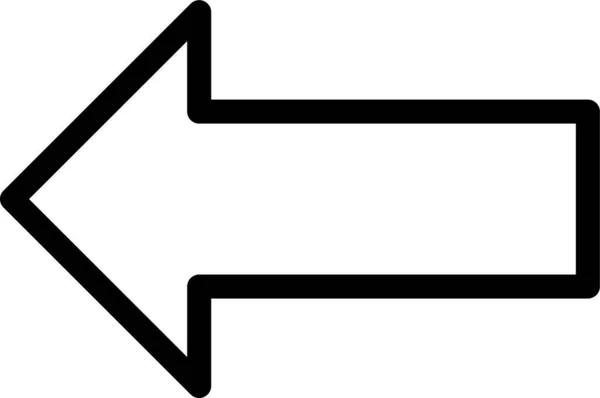Flèche Flèche Icône Direction Dans Style Contour — Image vectorielle