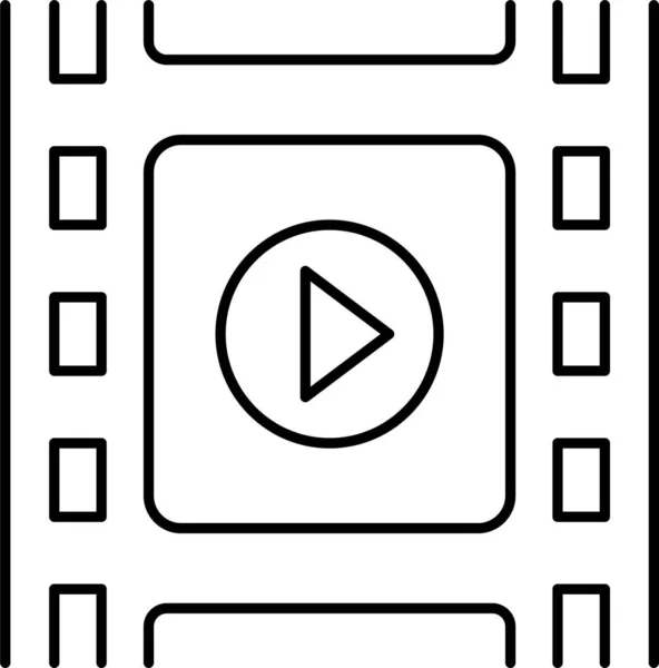 Filmstrip Film Icoon Film Video Categorie — Stockvector