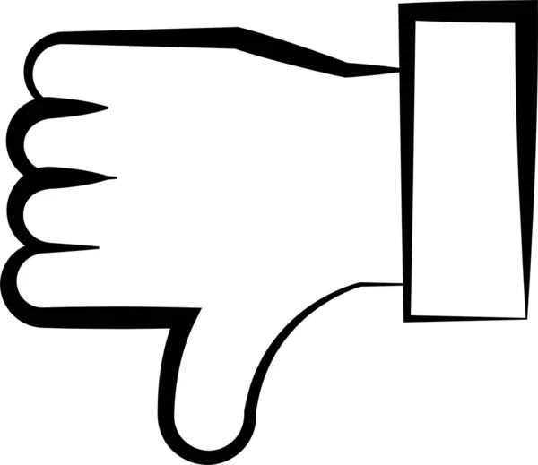 Dislike Thumb Icon Handdrawn Style — Stock vektor
