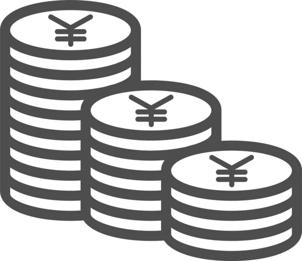 Pénz Web Ikon Egyszerű Illusztráció — Stock Vector