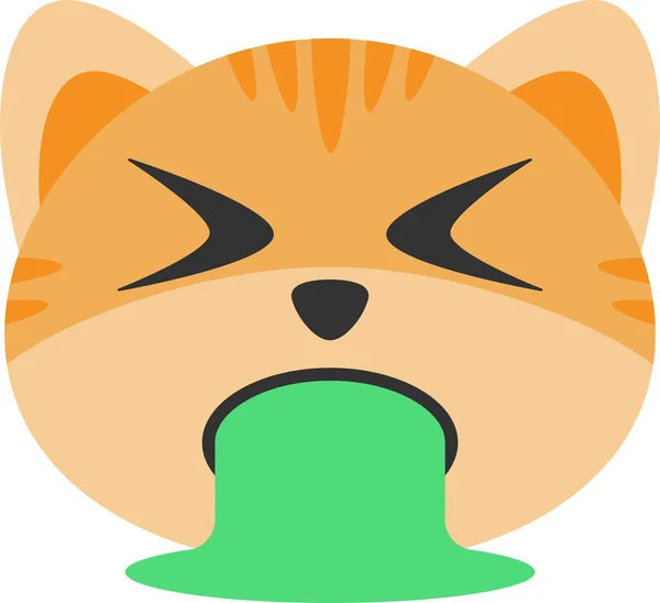 Ikona Twarzy Kota Emoji — Wektor stockowy