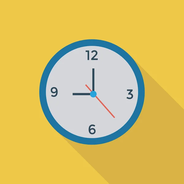 Icône Optimisation Délai Horloge Dans Style Ombre Longue — Image vectorielle