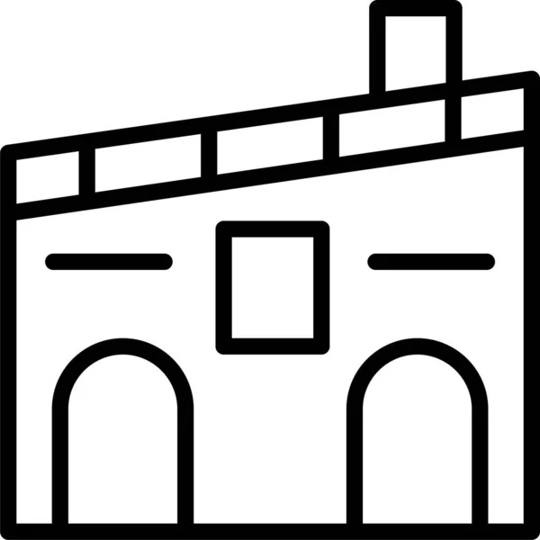 Иконка Жилого Дома Стиле Наброска — стоковый вектор