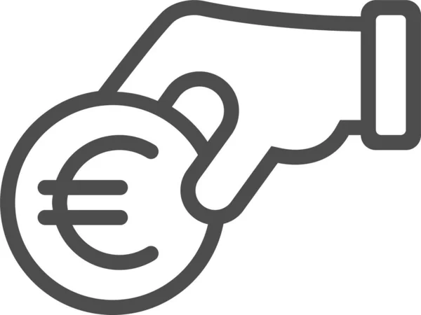 Euro Webová Ikona Jednoduchá Ilustrace — Stockový vektor