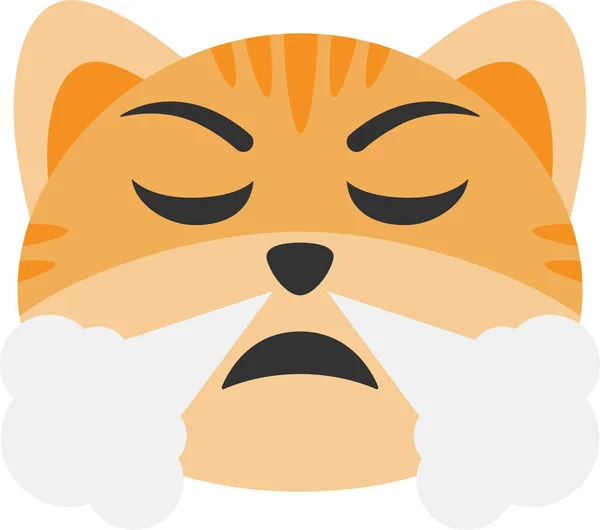 Agresif Kızgın Kedi Simgesi — Stok Vektör