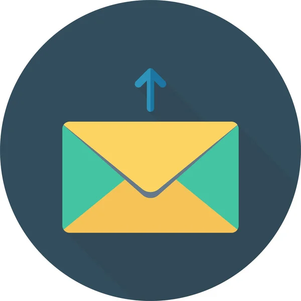 Ícone Mensagem Mail Estilo Plano — Vetor de Stock