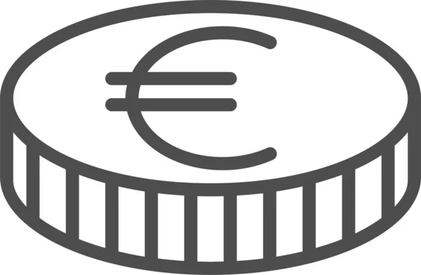 Euro Icône Web Design Simple — Image vectorielle