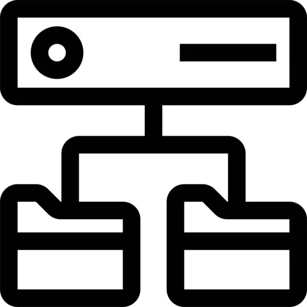 Directory File Folder Icon Infrastructure Category — Vettoriale Stock