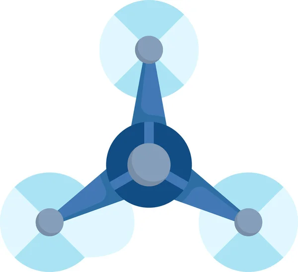 Aerial Aircraft Copter Icon Flat Style — Stockvektor