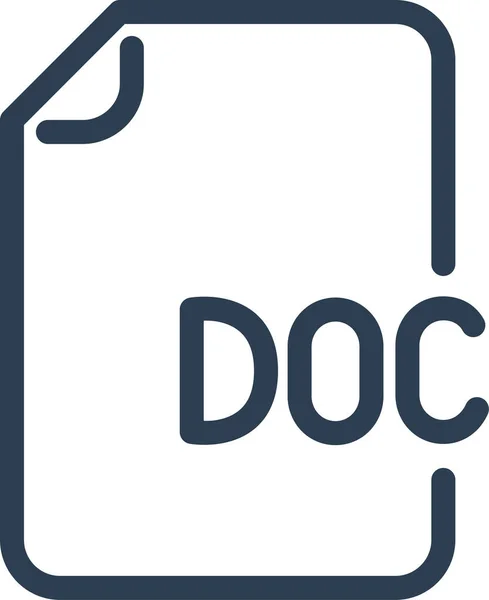 Иконка Расширения Документа Doc — стоковый вектор
