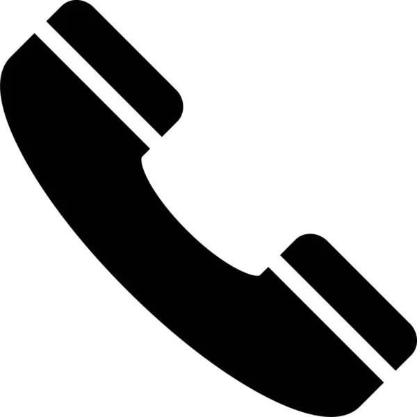 Κλήση Εικονίδιο Τηλεφώνου Επικοινωνίας Στερεό Στυλ — Διανυσματικό Αρχείο