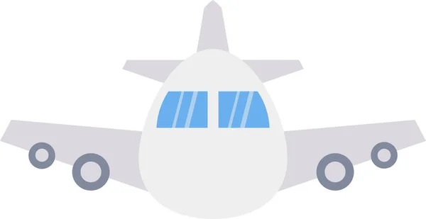 Avión Vuelo Icono Viaje Estilo Plano — Vector de stock