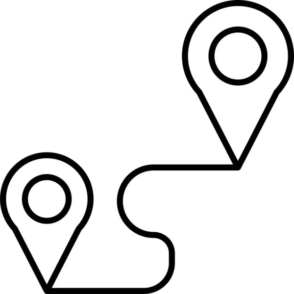 Map Track Path Icon — Stockvektor