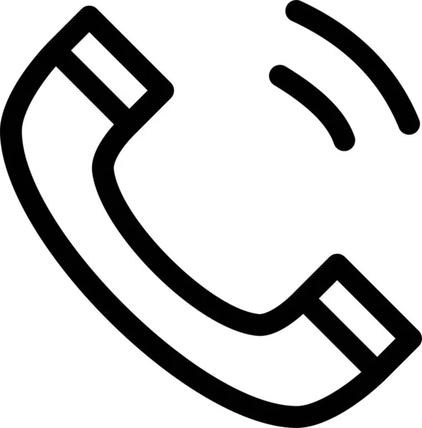 Κλήση Εικονίδιο Τηλεφώνου Γραμμή Βοήθειας Στυλ Περίγραμμα — Διανυσματικό Αρχείο