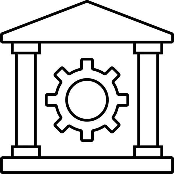 Konfigurovat Ikonu Financování Banky Kategorii Business Management — Stockový vektor