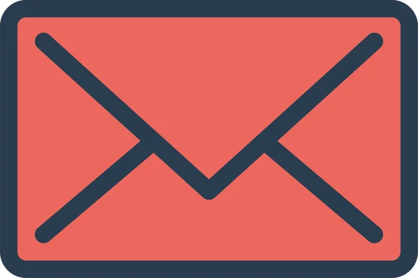 Kontakt Mail Envlope Icon Ausgefüllten Outline Stil — Stockvektor