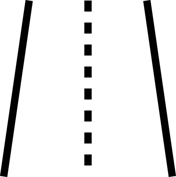 Jednosměrná Ikona Silnice Stylu Osnovy — Stockový vektor