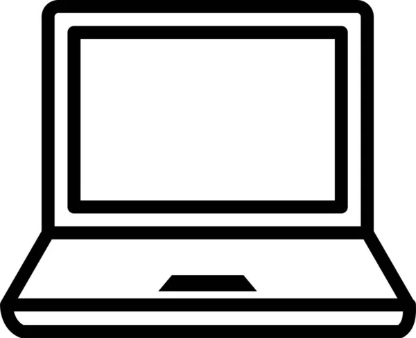 Computer Device Icon Laptop Icon Outline Style — Stockvektor