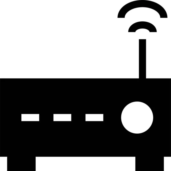 Иконка Устройства Контроллера Компьютера Твердом Стиле — стоковый вектор