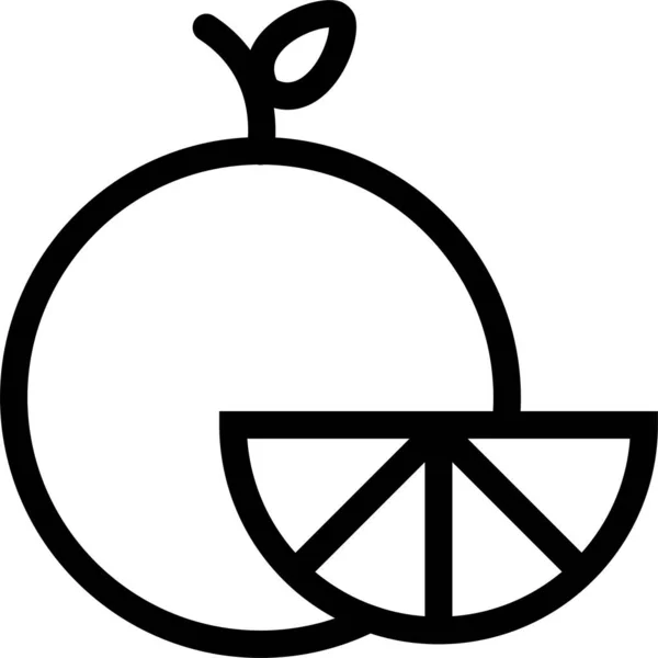 Zitrusfrüchte Symbol Umriss Stil — Stockvektor