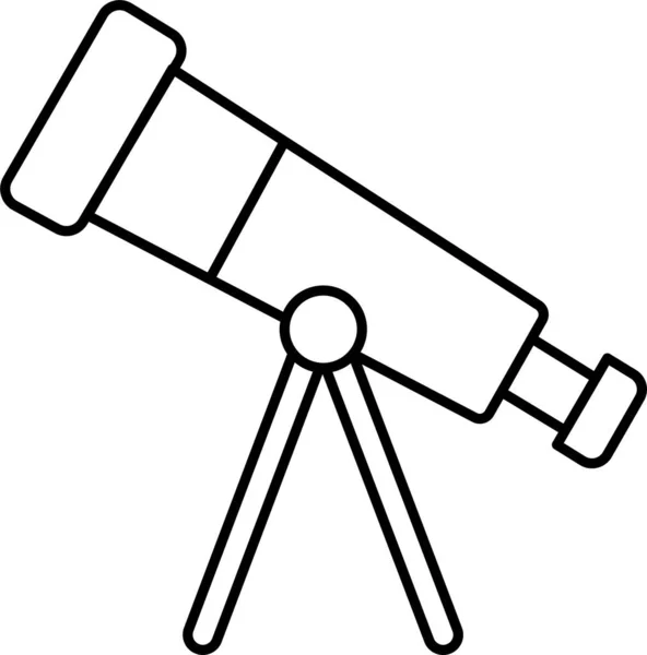 Icono Vista Del Telescopio Binocular Categoría Space Aliens — Vector de stock