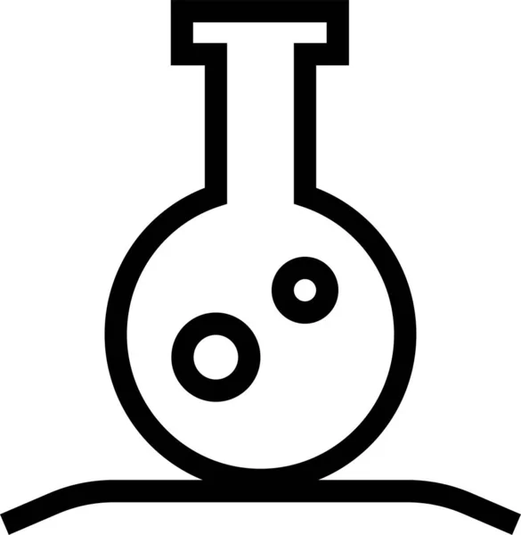 Иконка Колбы Эксперимента Стиле Наброска — стоковый вектор