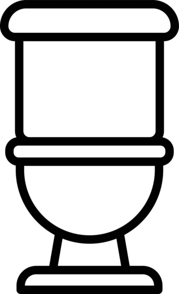 Inodoro Asiento Lavabo Icono Estilo Del Esquema — Archivo Imágenes Vectoriales