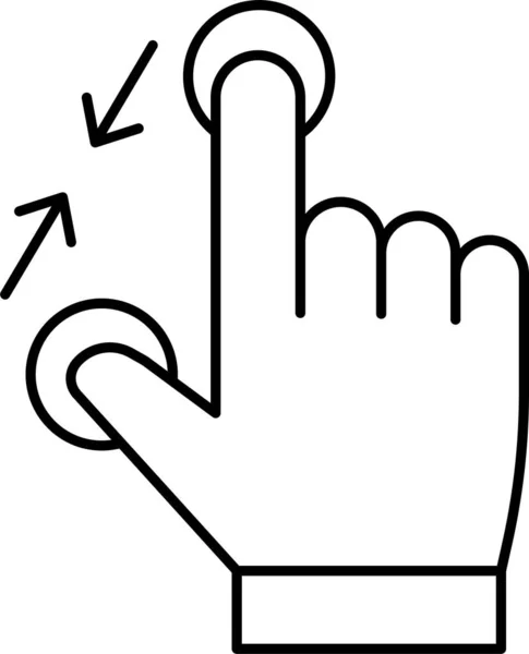 Flick Hand Pinch Icon Touch Hand Gesture Category — Vetor de Stock