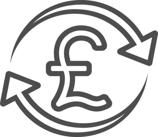 Dólar Icono Web Ilustración Simple — Vector de stock