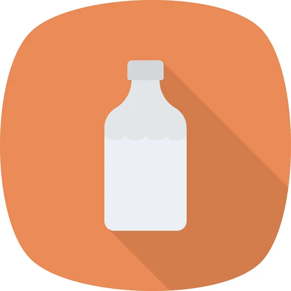 Aqua Bottle Milk Icon Flat Style — Stock Vector