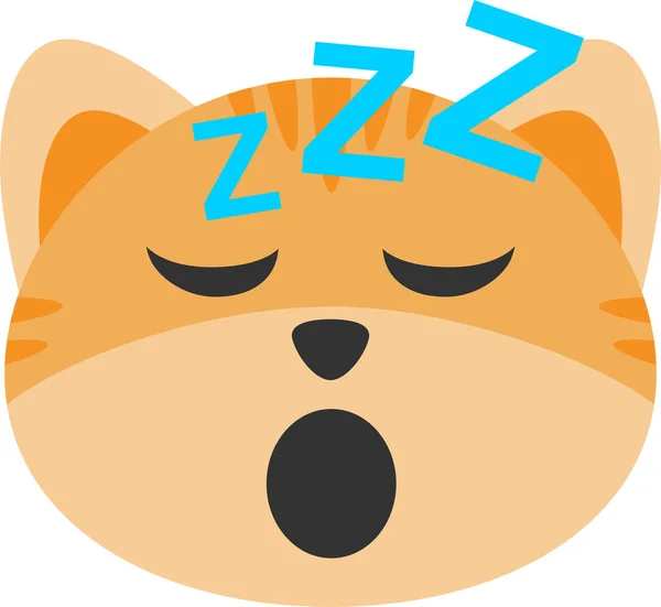 Cat Emoji Lethargic Icon — Vettoriale Stock