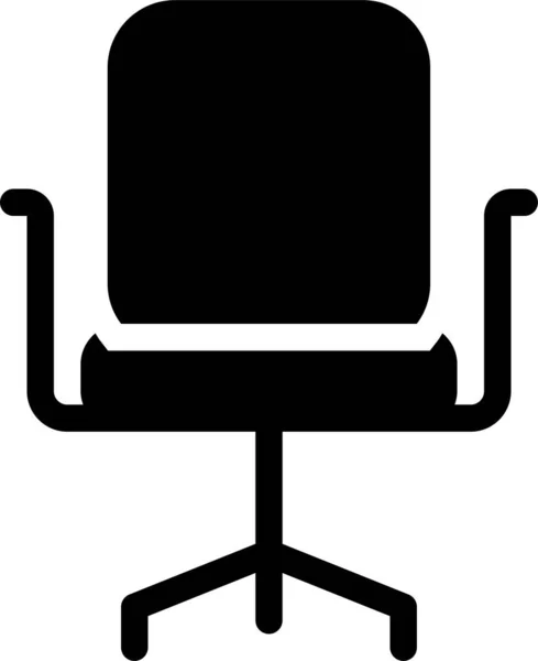 Sessel Möbel Ikone Soliden Stil — Stockvektor