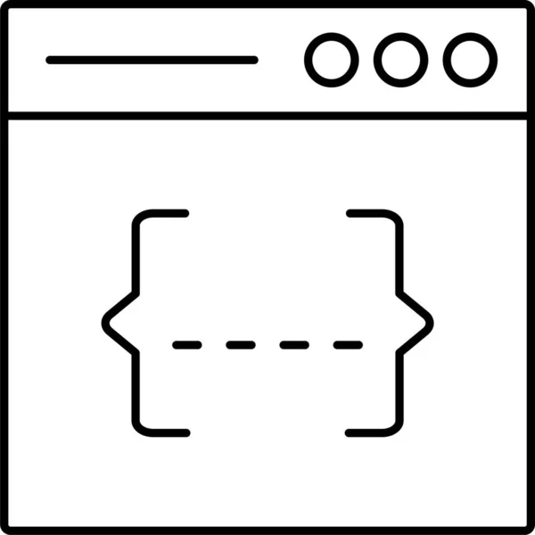 Navegador Codificación Icono Programación — Vector de stock