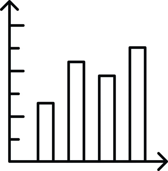 Chart Finance Statistics Icon Outline Style — Stockvektor