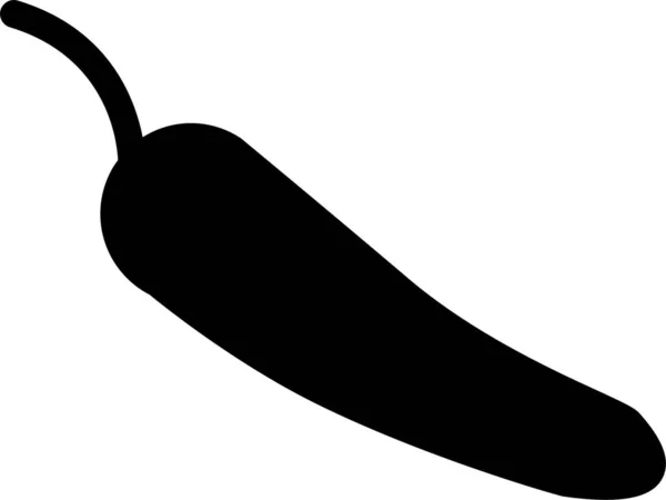 Aliments Chili Icône Chaude Dans Style Solide — Image vectorielle