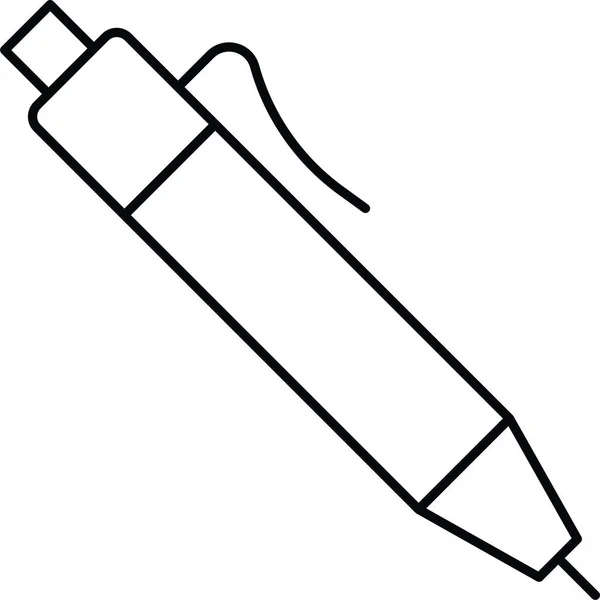 Bewerken Pen Potlood Pictogram Outline Stijl — Stockvector