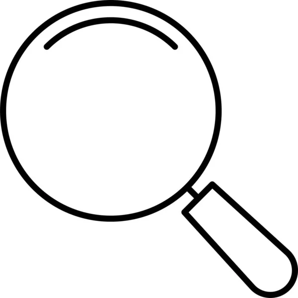 Znajdź Ikonę Wyszukiwania Lupy Zarysie — Wektor stockowy
