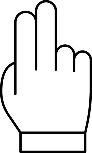 Clique Ícone Imprensa Dupla Categoria Touch Hand Gesture —  Vetores de Stock