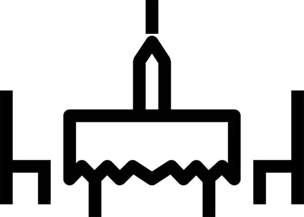 Іконка Стіл Стіл Меблів Стилі Контур — стоковий вектор