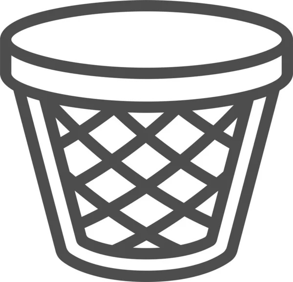 Lixo Ícone Web Ilustração Simples —  Vetores de Stock
