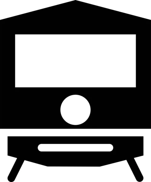 Ícone Trem Público Automático Estilo Sólido —  Vetores de Stock