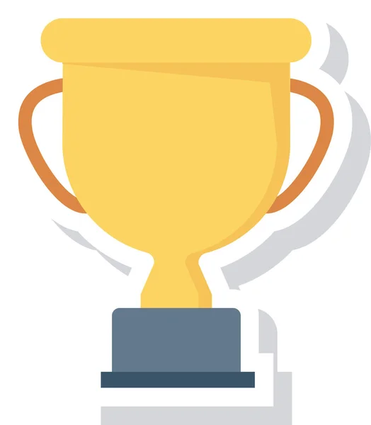 Award Champion Cup Icon Flat Style — Stock Vector