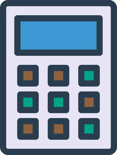 Cálculo Contábil Ícone Calculadora Estilo Esboço Preenchido — Vetor de Stock