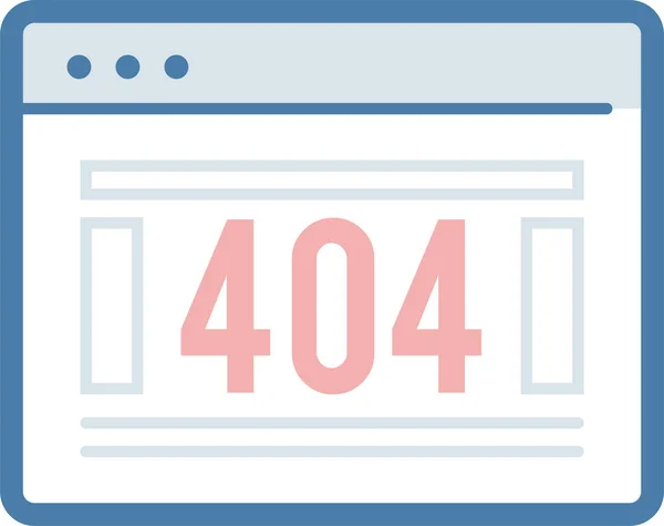 Pas Trouvé 404 Icône Page Dans Style Plat — Image vectorielle