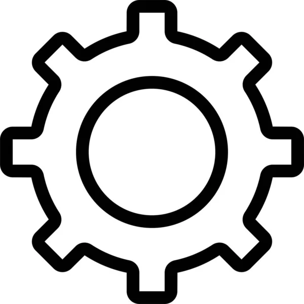 Cogwheel Gear Preference Icon Outline Style — Vetor de Stock