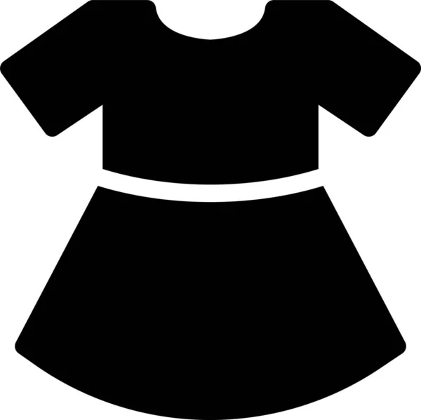 Πανάκι Φόρεμα Πουκάμισο Εικονίδιο Συμπαγές Στυλ — Διανυσματικό Αρχείο