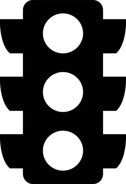Значок Светового Знака Твердом Стиле — стоковый вектор